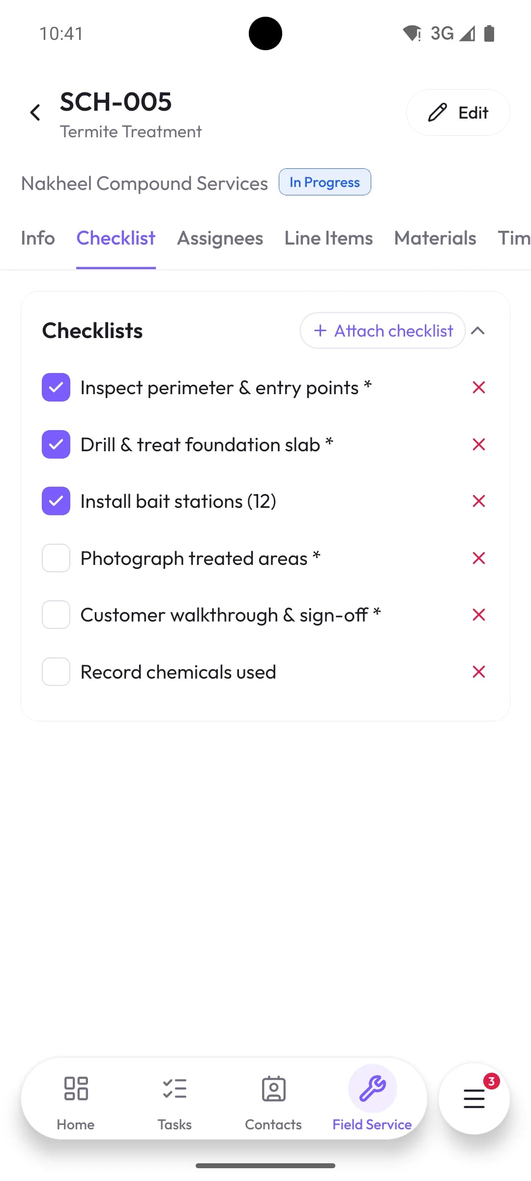 Orbit mobile job checklist